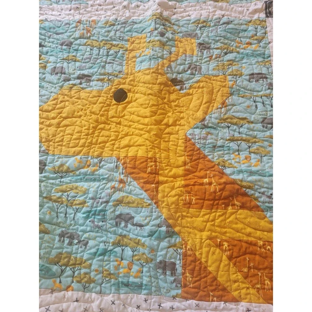 Handmade Quilt Quilted Safari Theme Multicolor Unisex Bedding